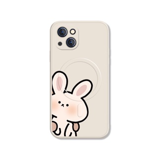 磁吸手機殼 適用iphone15手機殼 iphone14pro 小熊兔子magsafe無線充電12pro矽膠軟殼
