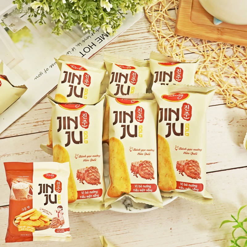 【JinJu】BBQ口味米餅 134.4g bbq米餅 脆餅 磨牙餅 Jin Ju米餅 (越南餅乾)
