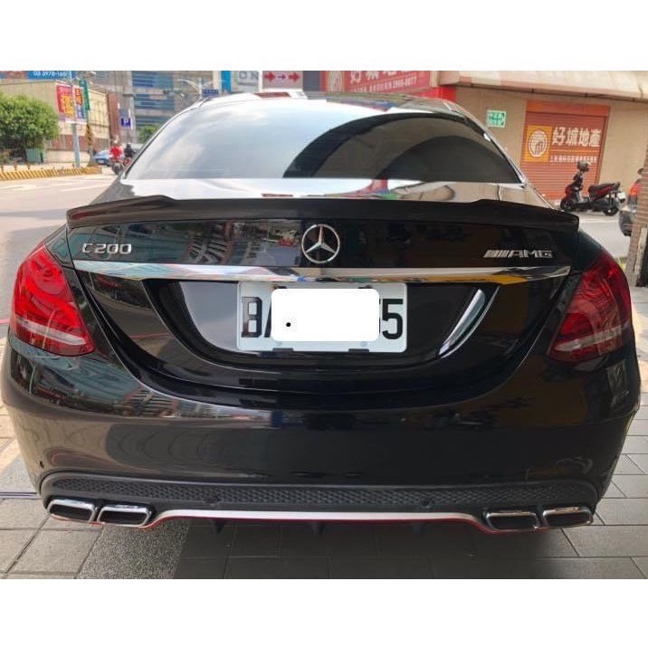 賓士 Benz W205 C205 F款碳纖維尾翼 C300碳纖維尾翼 C250碳纖維鴨尾 C43尾翼 C63碳纖尾翼