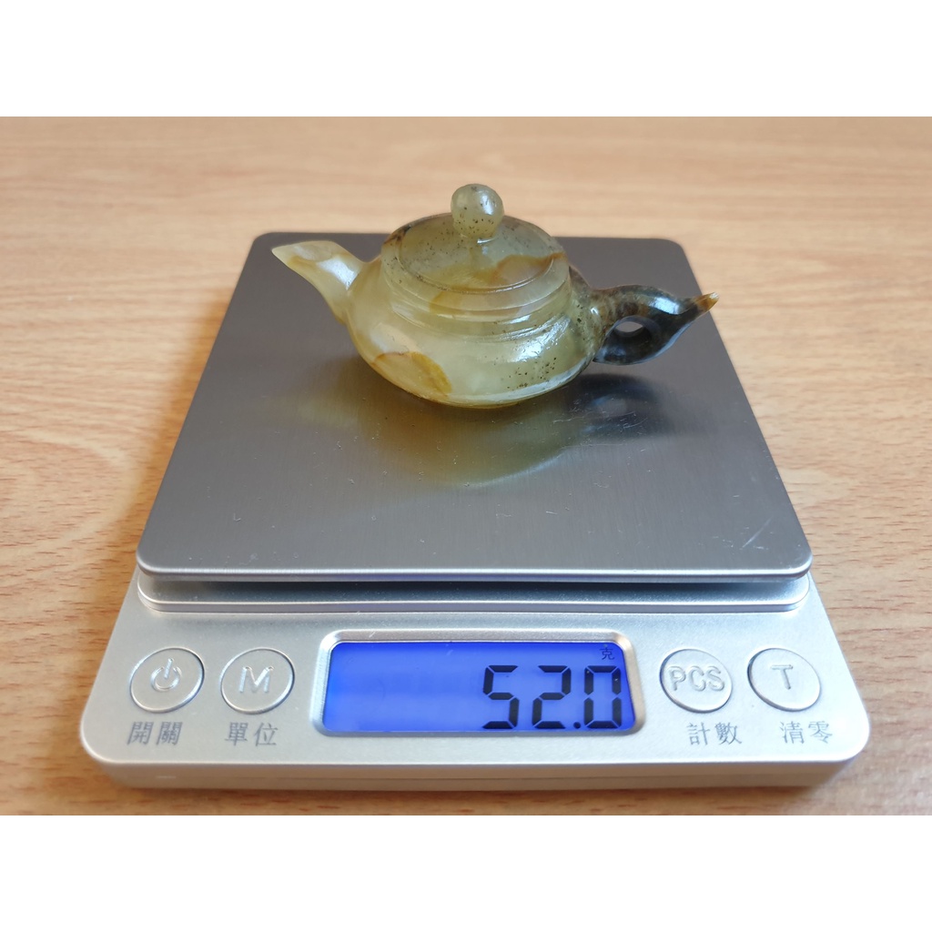 天然玉石玉壺手把件掌中壺黃白玉小玉壺袖珍迷你小玉壺玉石把玩件手把件擺飾品工藝品精雕藝品玲瓏精緻收藏玉壺茶壺小擺件