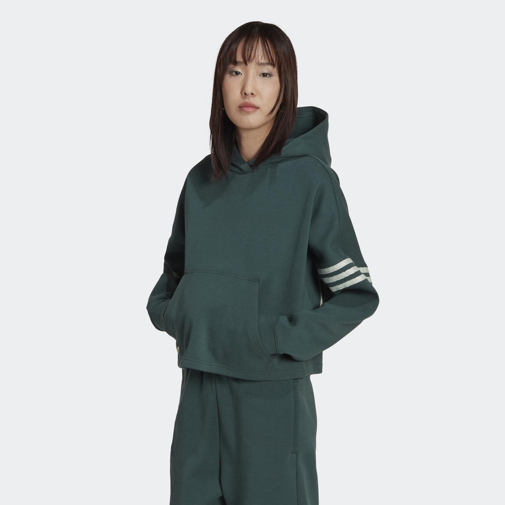 ADIDAS 帽T 運動上衣 國際版 HOODIE 女 HS6772 綠色