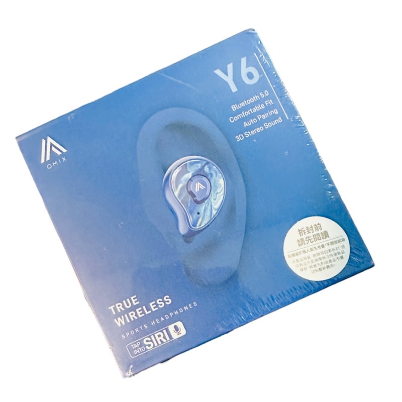 全新OMIX Y6半入耳式真無線藍牙耳機 湛藍