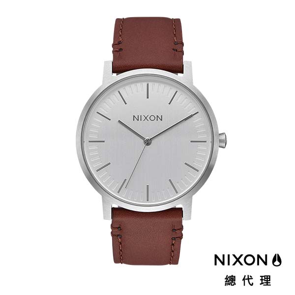 NIXON PORTER 波特 白棕 咖啡 皮錶帶 手錶 男錶 女錶 上班族 穿搭 A1058-1113