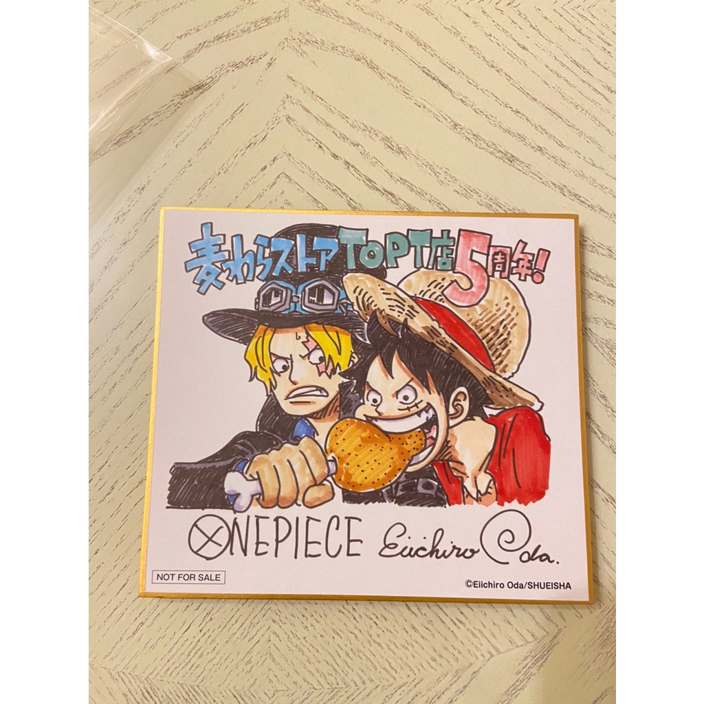 海賊王 薩波 魯夫 色紙 複製簽名 5周年 草帽商店 東京鐵塔 航海王 ONE PIECE