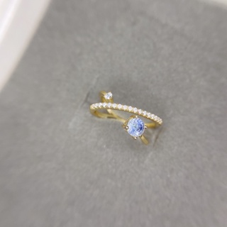 輕珠寶💎藍寶石 0.63克拉 925純銀戒指
