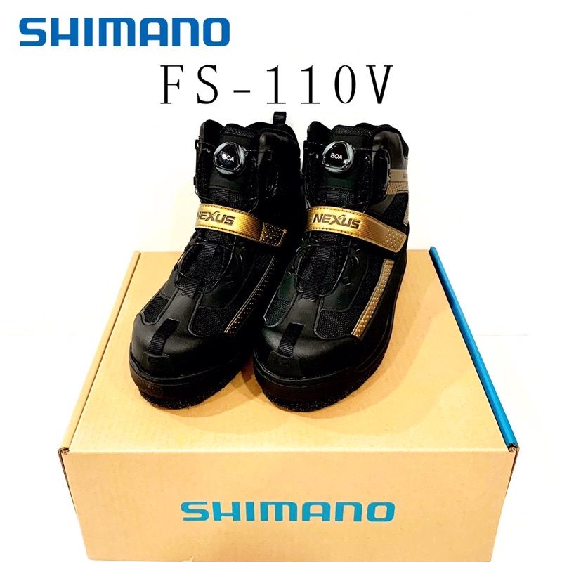 釣之夢~SHIMANO 22年秋磯新品 FS-110V 毛氈防滑釘鞋 短筒防滑鞋 防水 透氣 磯釣 釣魚 釣具 釘鞋