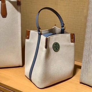 新款tory burch 帆布撞色 BLAKE水桶包
