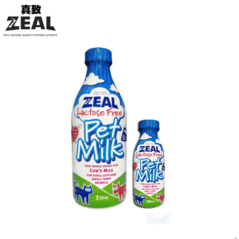 【ZEAL】真致紐西蘭犬貓專用鮮乳(不含乳糖) 1000ml 牛奶 380ml  牛奶-柴夫人寵物館