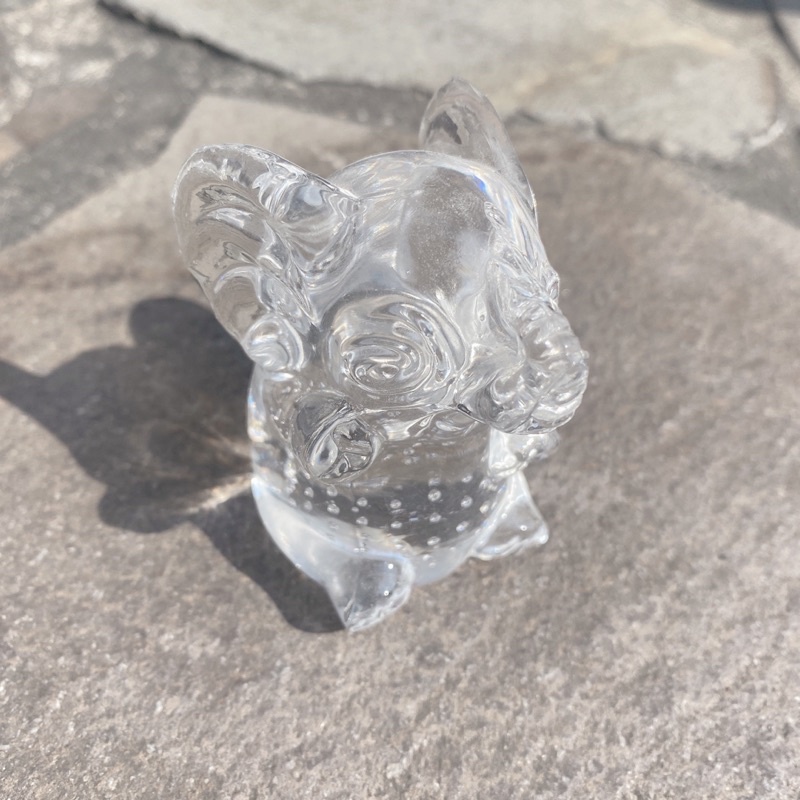 台灣製 手工藝品 水晶玻璃大象 象 貓咪 大象 貓 動物擺飾 手工品 水晶 展示 桌面小物
