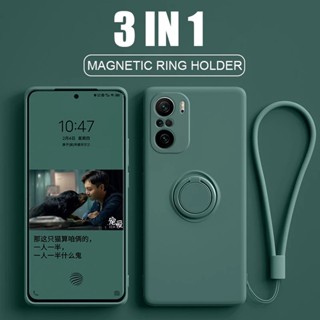 Xiaomi Mi Redmi Note 11 11S Pro Plus + 5G 液態矽膠保護套帶磁環支架支架防震保護