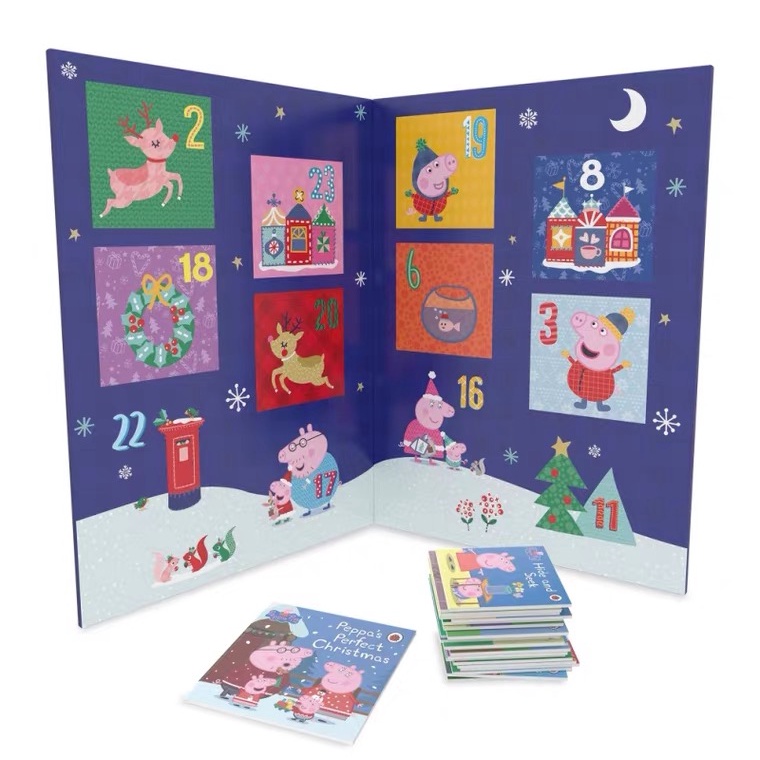 現貨+預購-英文原版繪本 佩佩豬聖誕節倒數日曆24本套裝Peppa Pig Advent Book Collection