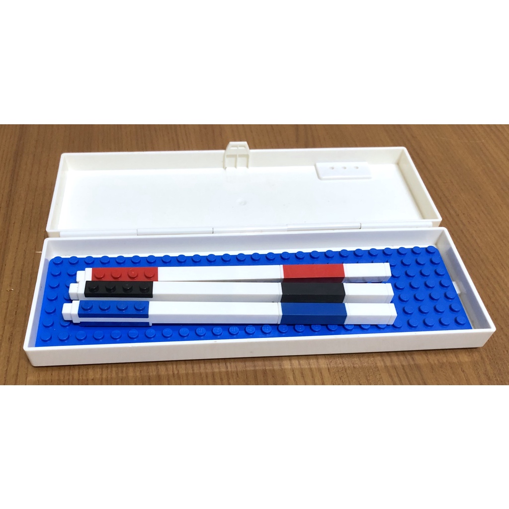 樂高 LEGO 紅色/藍色/黑色 原子筆 共3支+LEGO 鉛筆盒+LEGO 女孩系列橡皮擦(4入)