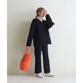 日本 me. wear from meri ja kuu 黑色休閒棉褲（全新）