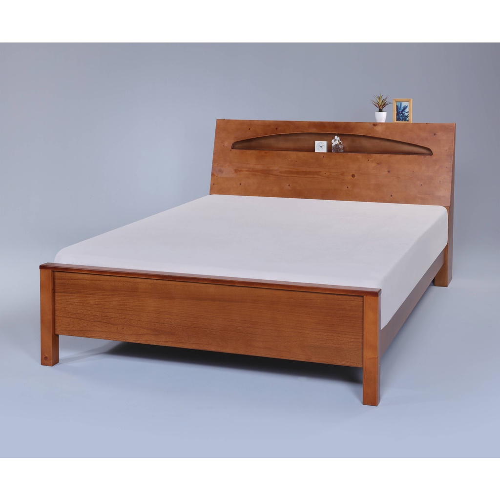 【萊夫家居】SN-303-1： 3.5尺實木單人床架【台中家具】床台 實木床 置物床頭 松木 兒童床 學生床 台灣製