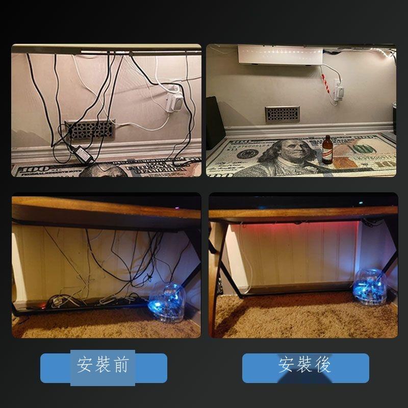 辦公電競桌下集線器 理線架 電腦桌 電視架遊戲主機架 桌下集線器 桌下電線收納盒