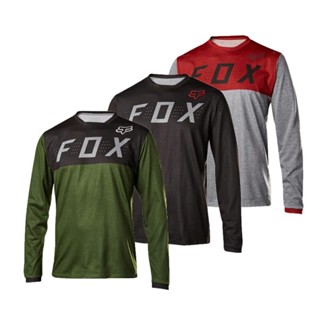 2021 全新男士 FOX 山地速降長袖騎行服上衣自行車 DH RBX 騎行賽車越野越野摩托車騎行服