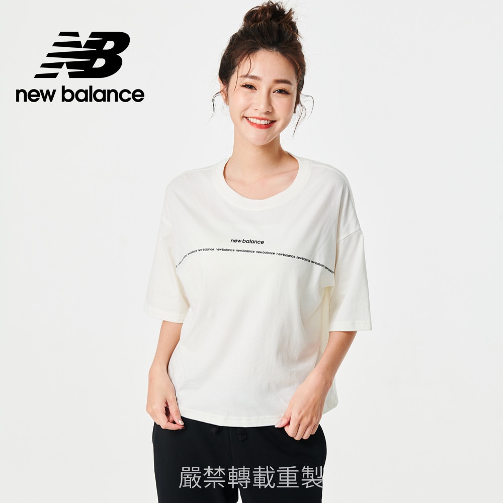 【New Balance】 NB 短袖上衣_女性_牙白色_WT23519SST