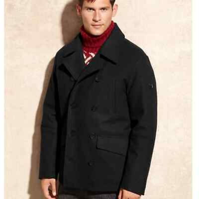 美國名牌 Tumi 黑色毛短大衣夾克，外套