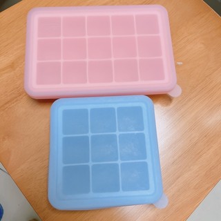 二手 Kalar副食品冰磚盒 粉15格 藍9格 合售399