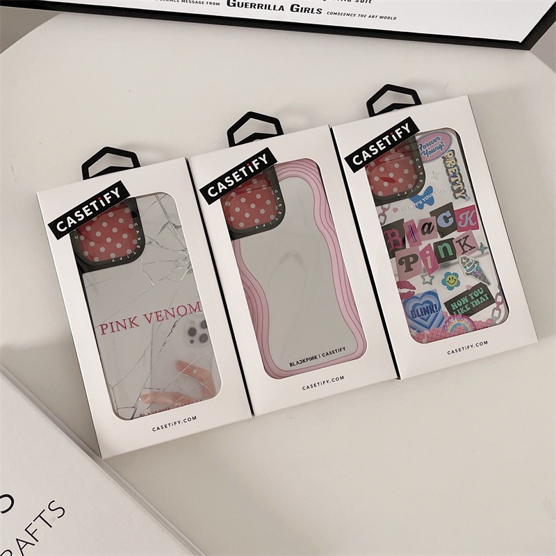 Casetifg 品牌帶盒外殼 Blackpink 女團手機殼適用於 iPhone 11 12 13 14 Pro Ma