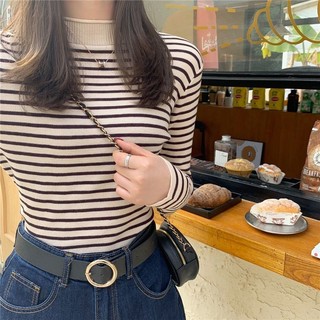 Fashion Loose Long Sleeve Autumn Sweaters Striped Pullover H