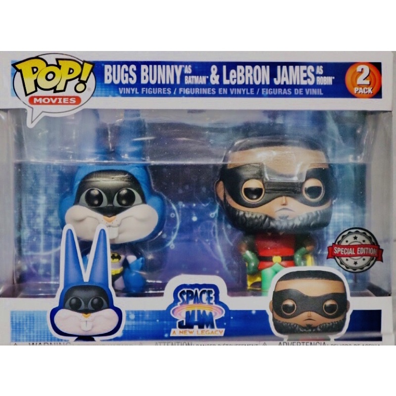 FUNKO POP Space Jam 怪物奇兵2 蝙蝠俠兔寶寶 &amp; 羅賓勒布朗 2PK 兔巴哥 詹姆斯 FK56231