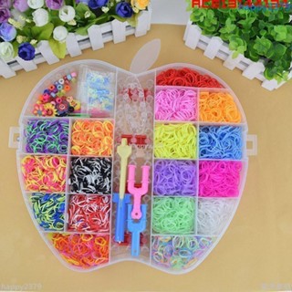 【晴天優選】%臻品下殺%彩虹手工編織器DIY彩色橡皮筋手環編織手鏈套裝盒 大蘋果 套裝＆happy2379