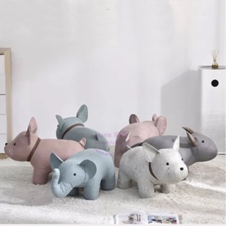(永美小舖) 動物椅凳 臺灣現貨 復古動物椅 矮凳 多款小牛小象小狗 兒童椅 沙發凳 兒童小椅子