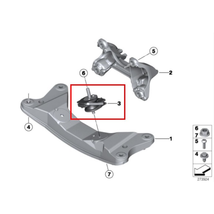 【恆偉】原廠 BMW 22316875904 變速箱腳 F20/LCI 118i