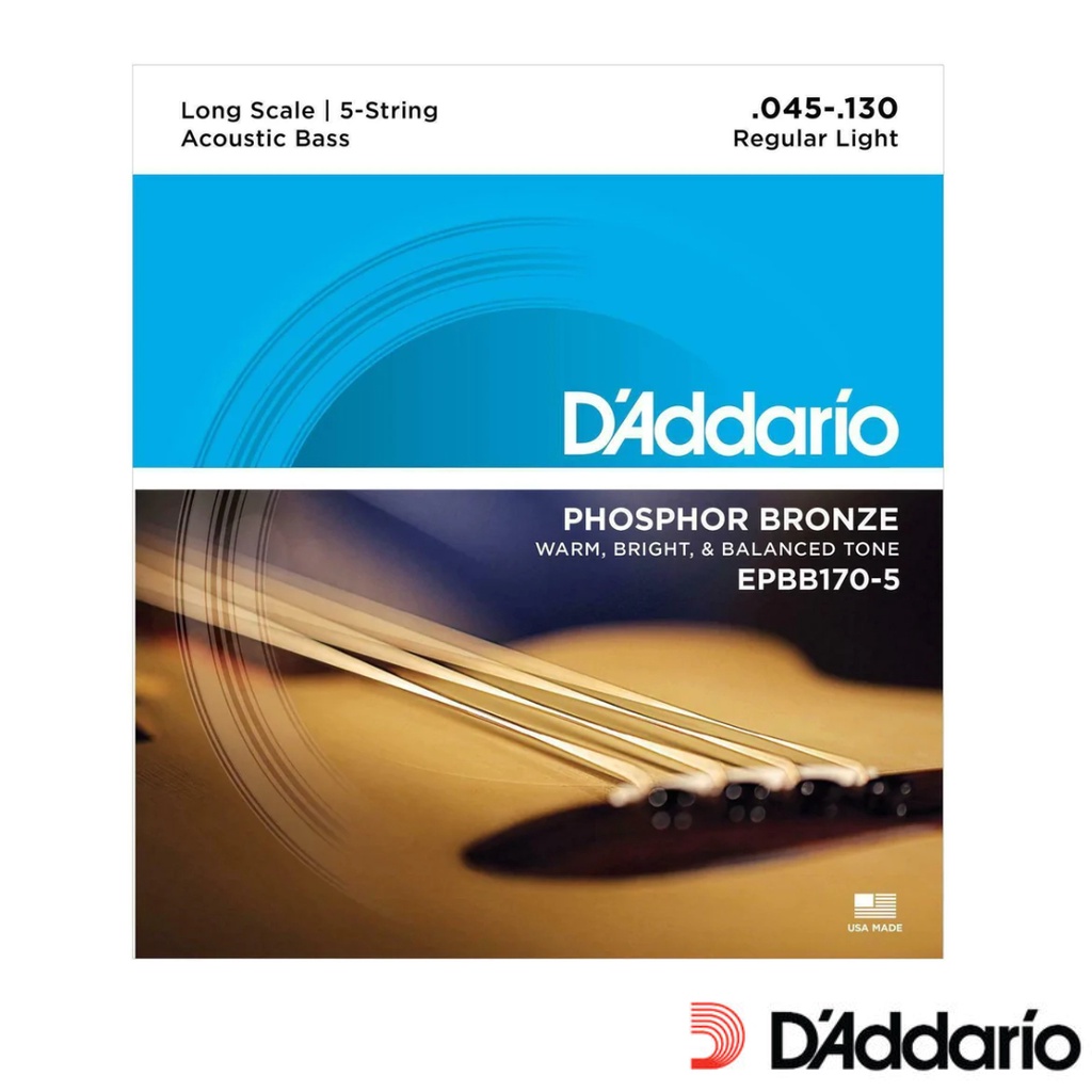 DAddario EPBB170-5 5弦 磷青銅 紅銅 木貝斯弦 45-125 五弦【又昇樂器.音響】