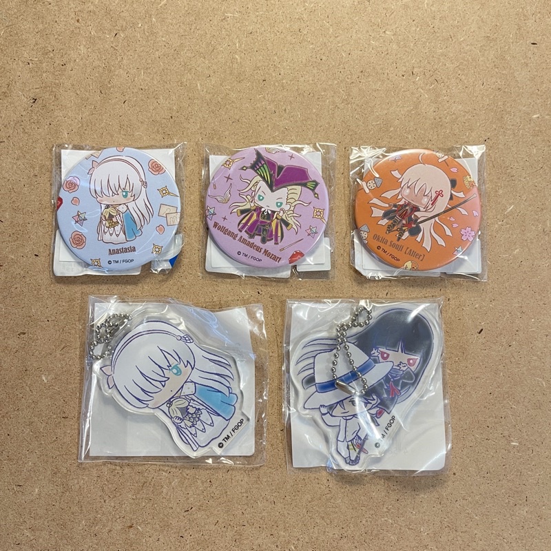 日版 Fate Grand Order FGO 三麗鷗 徽章 胸章 壓克力 吊飾 安娜塔西亞 沖田總司 沃夫岡 坂田龍馬