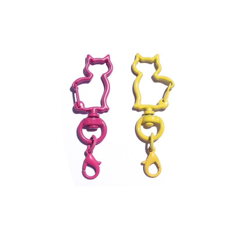 ADHIL-烤漆彩色貓貓造型鑰匙圈