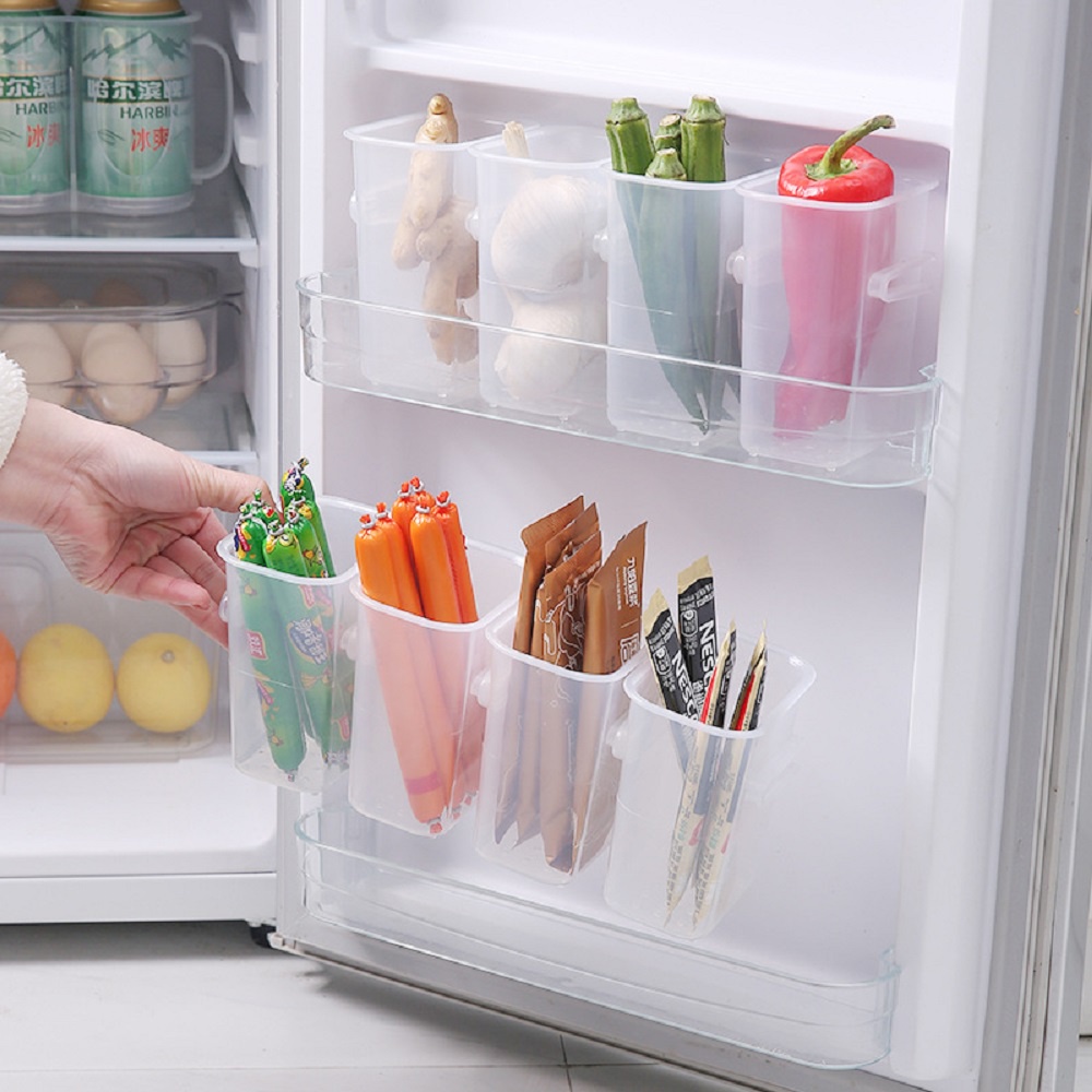 『在台現貨 快速發貨』冰箱卡扣式高款分類收納盒冰箱門後側邊整理保鮮盒