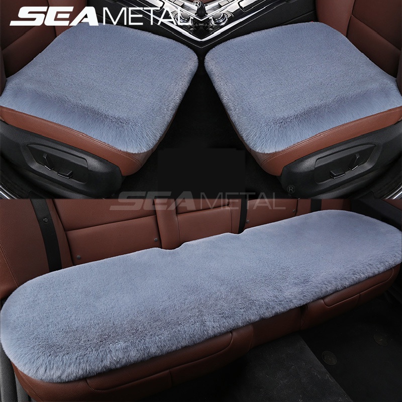 Seametal汽車座套坐墊短毛絨坐墊冬季加厚前後座墊通用汽車