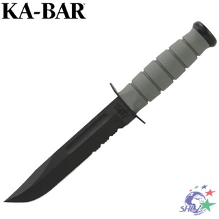 詮國 KA-BAR - USA Green Serr 美軍灰綠色戰術半齒直刀 / 煙灰K鞘 - 5012