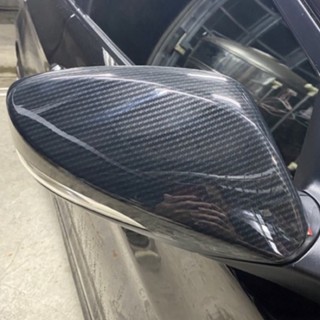 =綾駒=臺灣車專用 elantra 碳纖維水轉印 後視鏡蓋貼片 12-16年 ex gls