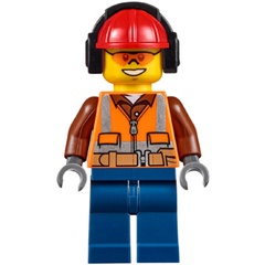 樂高人偶王  LEGO 絕版/經典城鎮人偶#60076 cty0527 建築工人