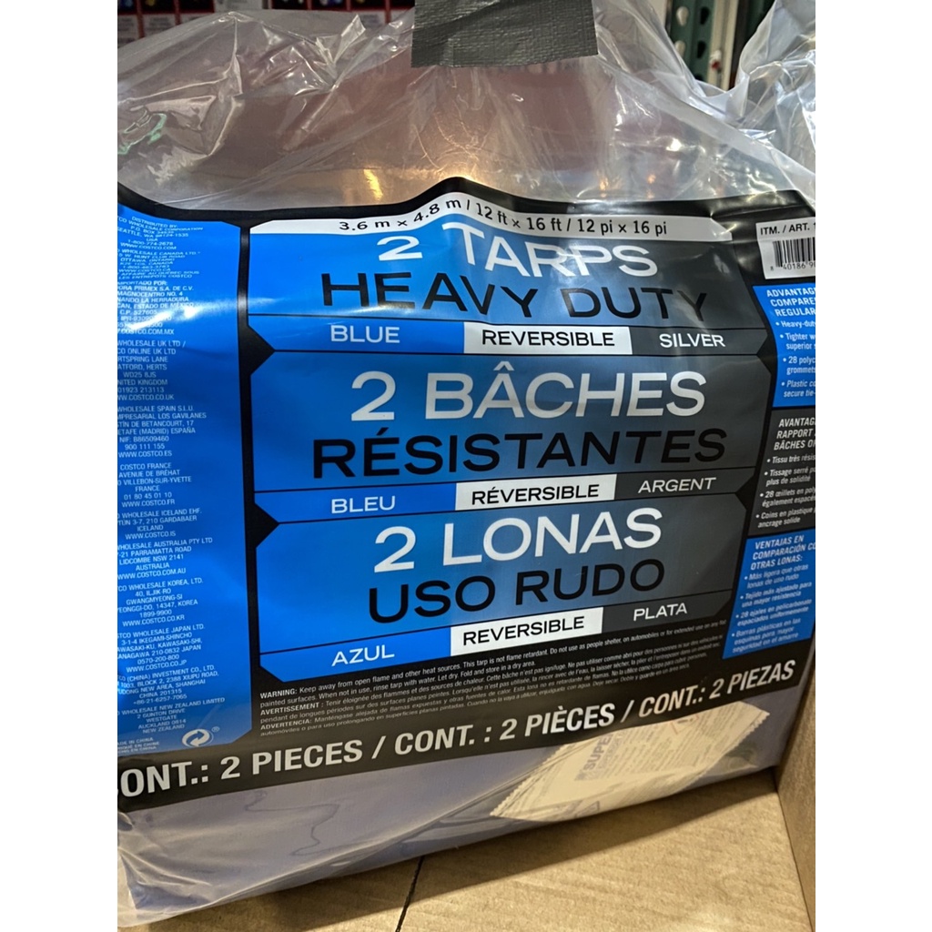 (costco 好市多代購) 現貨 tarps 拆售!多功能雙色 帆布 露營 地布 地墊 野餐墊 防水墊