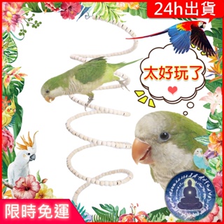 【寵物覺醒24h出貨】鸚鵡玩具旋轉木樓梯攀爬爬梯鸚鵡用品TropicalPlanet熱帶星球