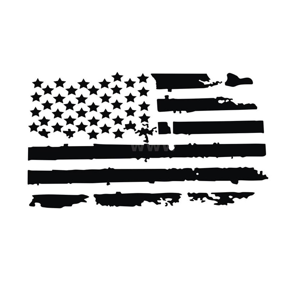 JEEP WRANGLER [FSY] 汽車外罩貼紙美國國旗貼花乙烯基, 用於吉普牧馬人耐用的汽車裝飾貼紙