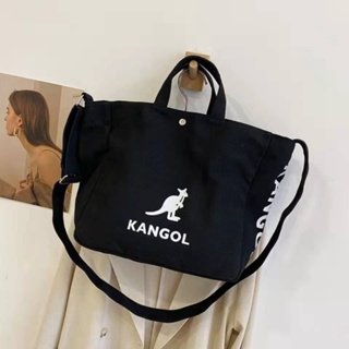 Image of №❣●韓國 KANGOL Tote Bag 袋鼠帆布包女斜挎日系ins包包學生等肩包韓版大容量裝書藝文手提袋子