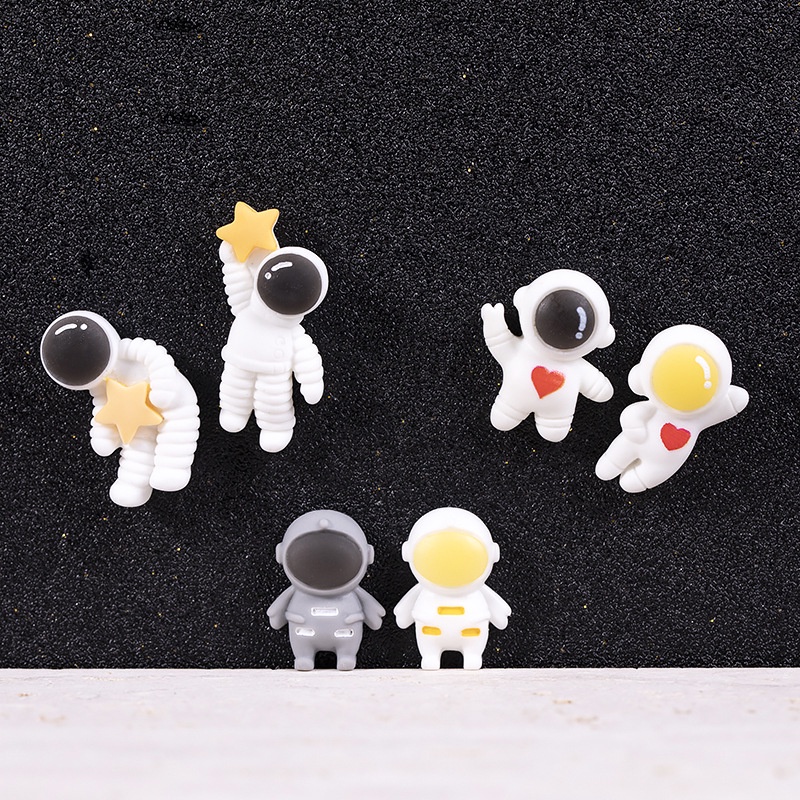 DIY樹脂配件 卡通太空系列 情侶款太空人 diy奶油膠手機殼貼片 髮飾 飾品DIY配件