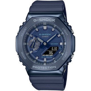 ∣聊聊可議∣CASIO 卡西歐 G-SHOCK 八角 金屬錶殼 雙顯手錶-深海藍 GM-2100N-2A 開學季禮物