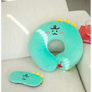 現貨💚JORDY💚眼罩 頸枕 舒眠眼罩 旅行枕 U型枕 飛機枕 NINIZ KAKAO FRIENDS 綠色小恐龍