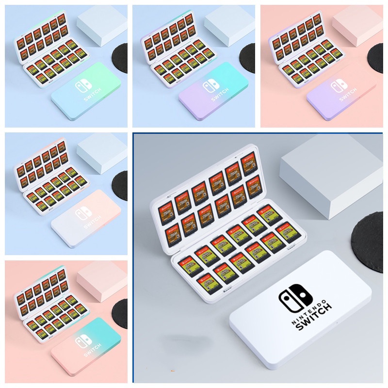 For Nintend Switch 24 In 1 Game Card Storage Case Cubic Port