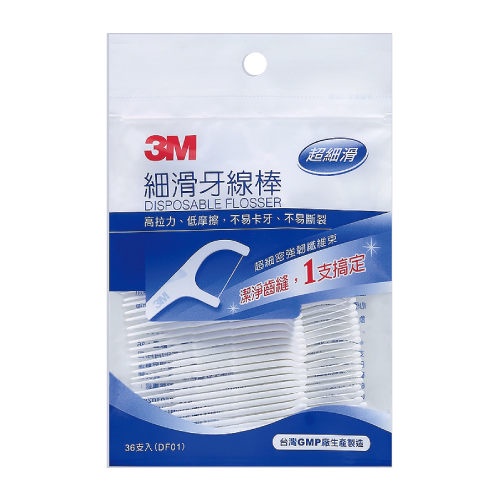 3M 細滑牙線棒散裝包 (36支/包) 單包 雙線細滑牙線棒 (32支/包)
