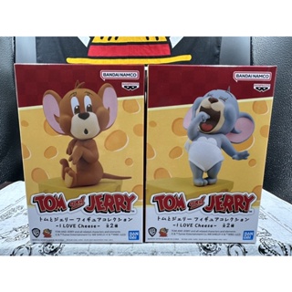 正版 湯姆貓與傑利鼠 I LOVE CHEESE 公仔 景品 我愛起司 BANDAI TOM Jerry