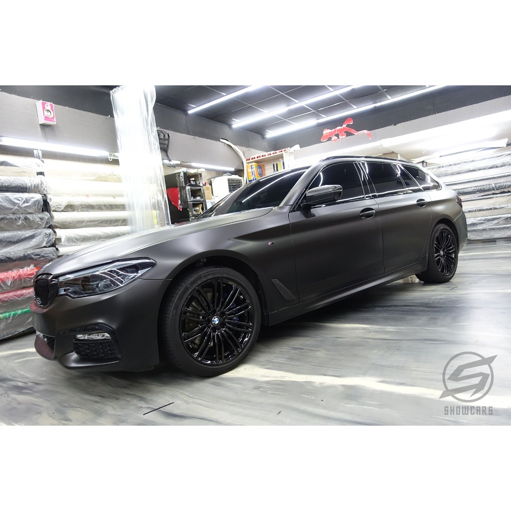 BMW 5系 G31 全車綢面黑 消光黑 全車改色貼膜 全車換色貼膜 全車包膜 3M2080 M12 S12 美國禿鷹