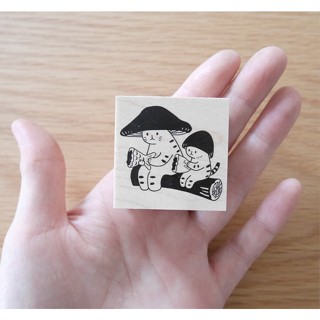 【 厭世文具 】日本插畫家蘑菇貓與小蘑菇印章