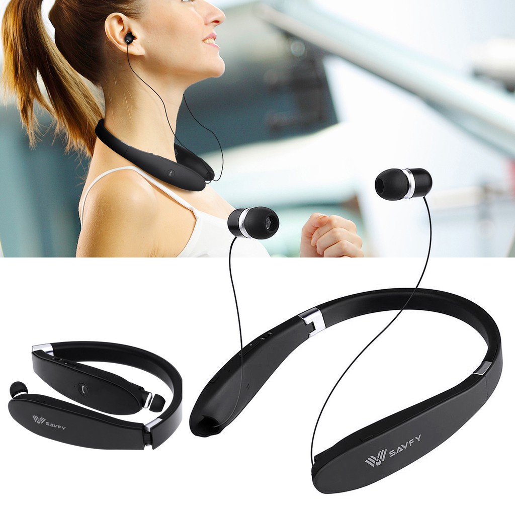 SAVFY Stereo Music Bluetooth Headphones Sport Wireless Heads